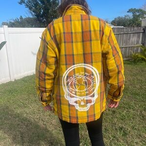 Mens small custom Grateful Dead lined flannel